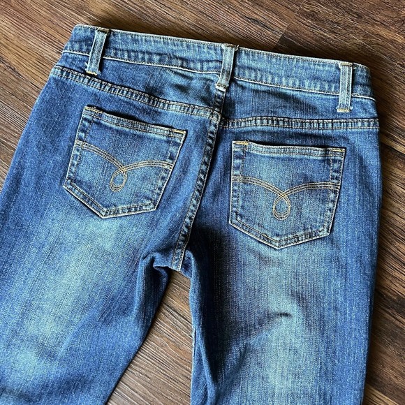 American Rag Cie Skinny Jeans Juniors Size 3 R Low Rise Medium Wash Blue Denim - Picture 3 of 12